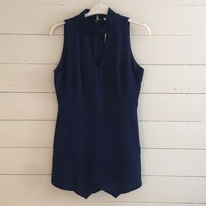 NWT: Keyhole deep blue romper